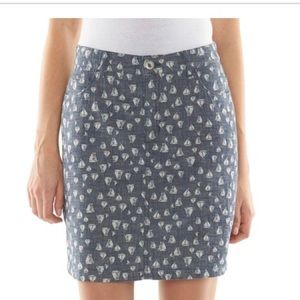 CROFT & BARROW Sailboat Print Skort Skirt
